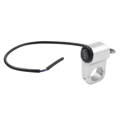 Motorcycle Handlebar 7/8" On Off Switch ATV Headlight Fog Spot Light Silver