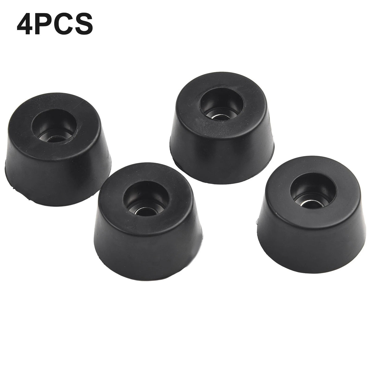 Set of 4 Rubber Table Feet 19mm Height 33mm Round