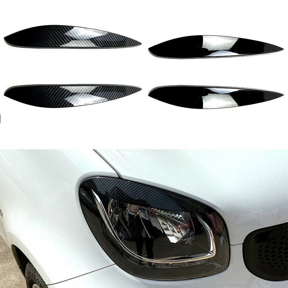 Headlight Eyelid Trim for Mercedes Benz Smart (2014–2023) ABS Plastic