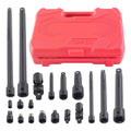 19-Piece CrMo Impact Extension Bar Set 1/4-1/2" Socket Adapter