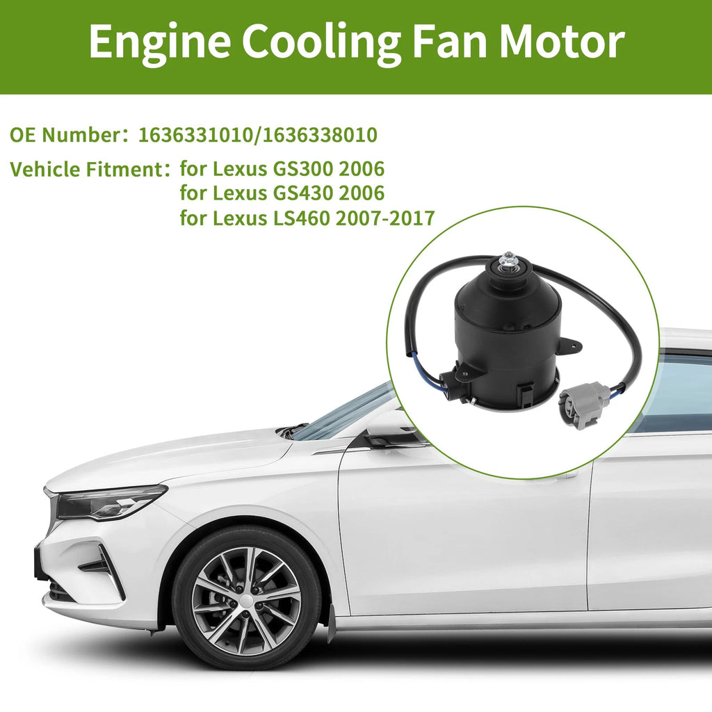 Radiator Fan Motor for Lexus GS300 (2006–2006) Quiet Engine Cooling Fan
