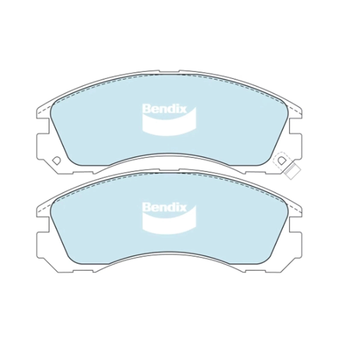 Set of 4 Bendix HD Front Disc Brake Pads for Mitsubishi Galant (1990–1992)