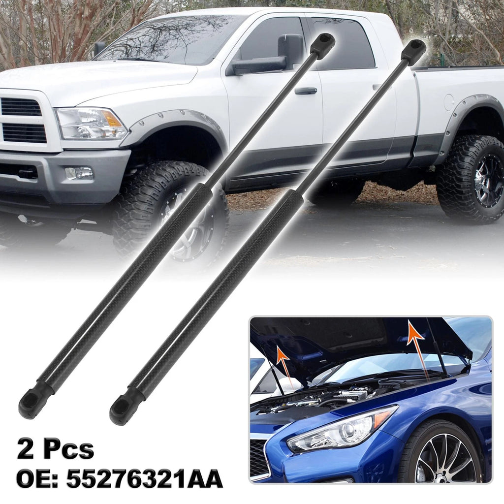 2pcs Front Hood Lift Supports Gas Spring Replacement for Ram (2009–2018)