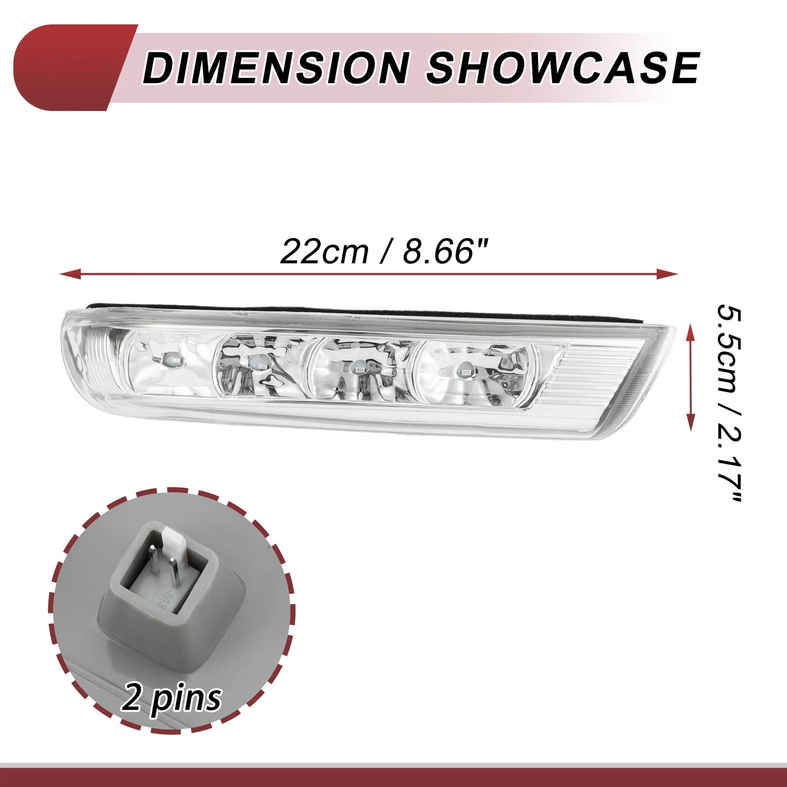 Mirror Turn Signal Light Replacement for Hyundai Santa Fe (2013–2018) Right