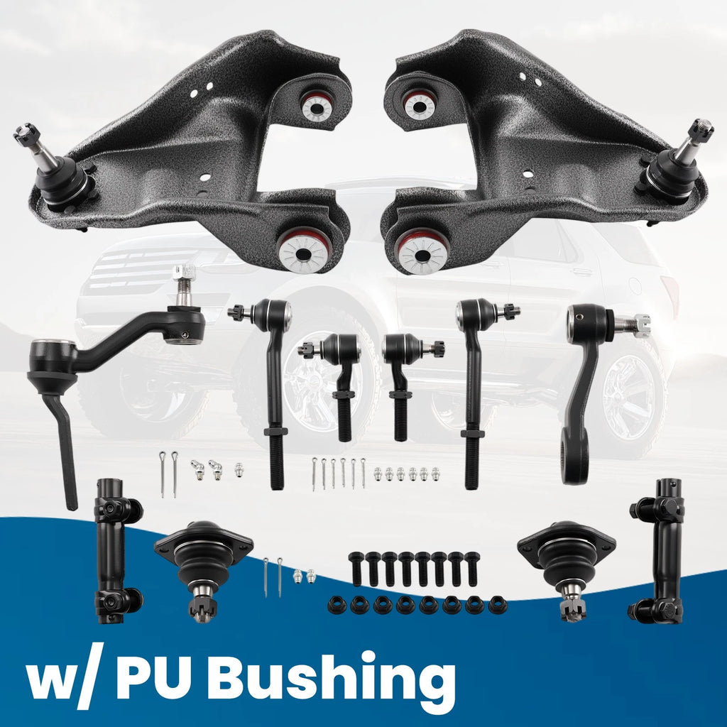 12X Front Upper Control Arms & Pitman Idler Arm Poly Bushing for GMC Jimmy (1998–2002)