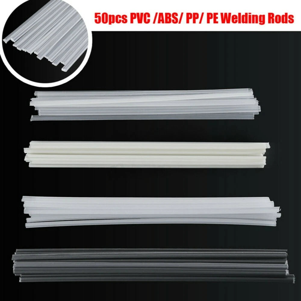 50 PCS Plastic Welding Rods for ABS/PP/PVC/PE (Electrode Sticks)