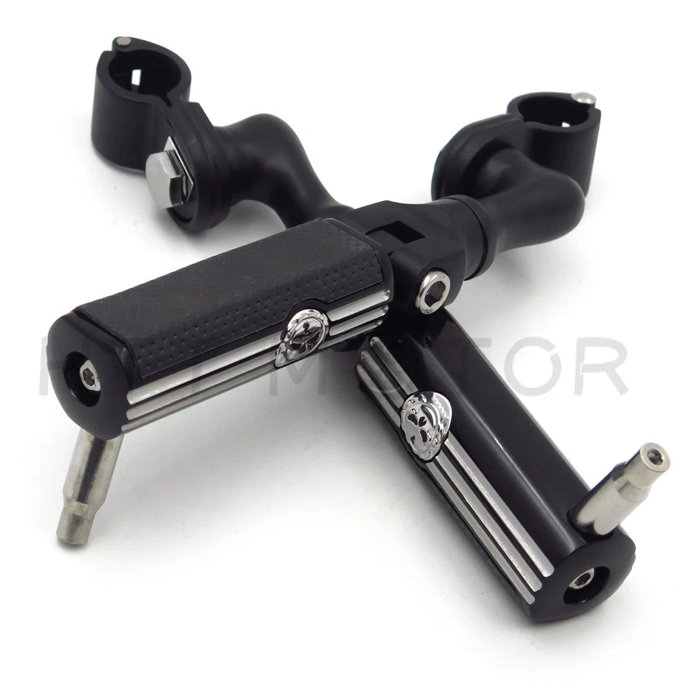 Footpeg Mounting Kit for Gear Skull (1.5", Black, Short, Angled)