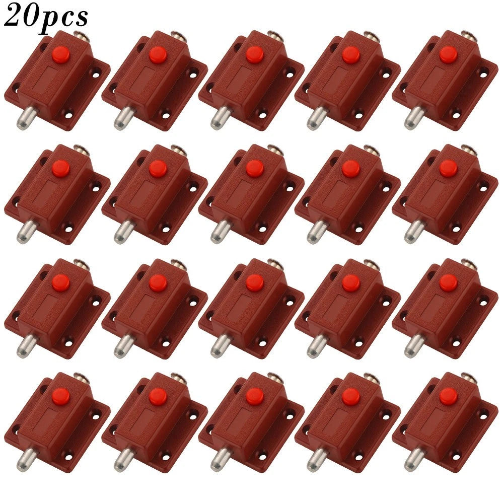 20X Bolt Latch Lock for Cabinet Cupboard Sliding Door