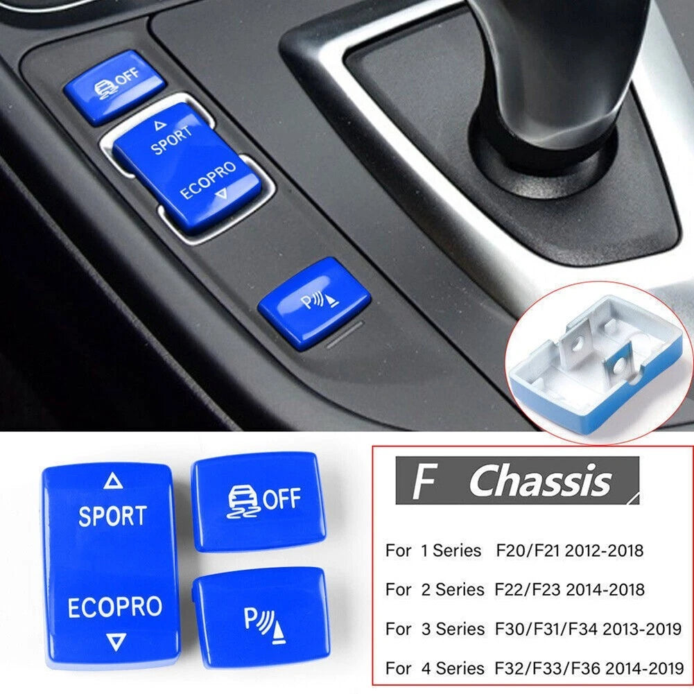 Coating Button Cover for - Rubberized Blue Knob