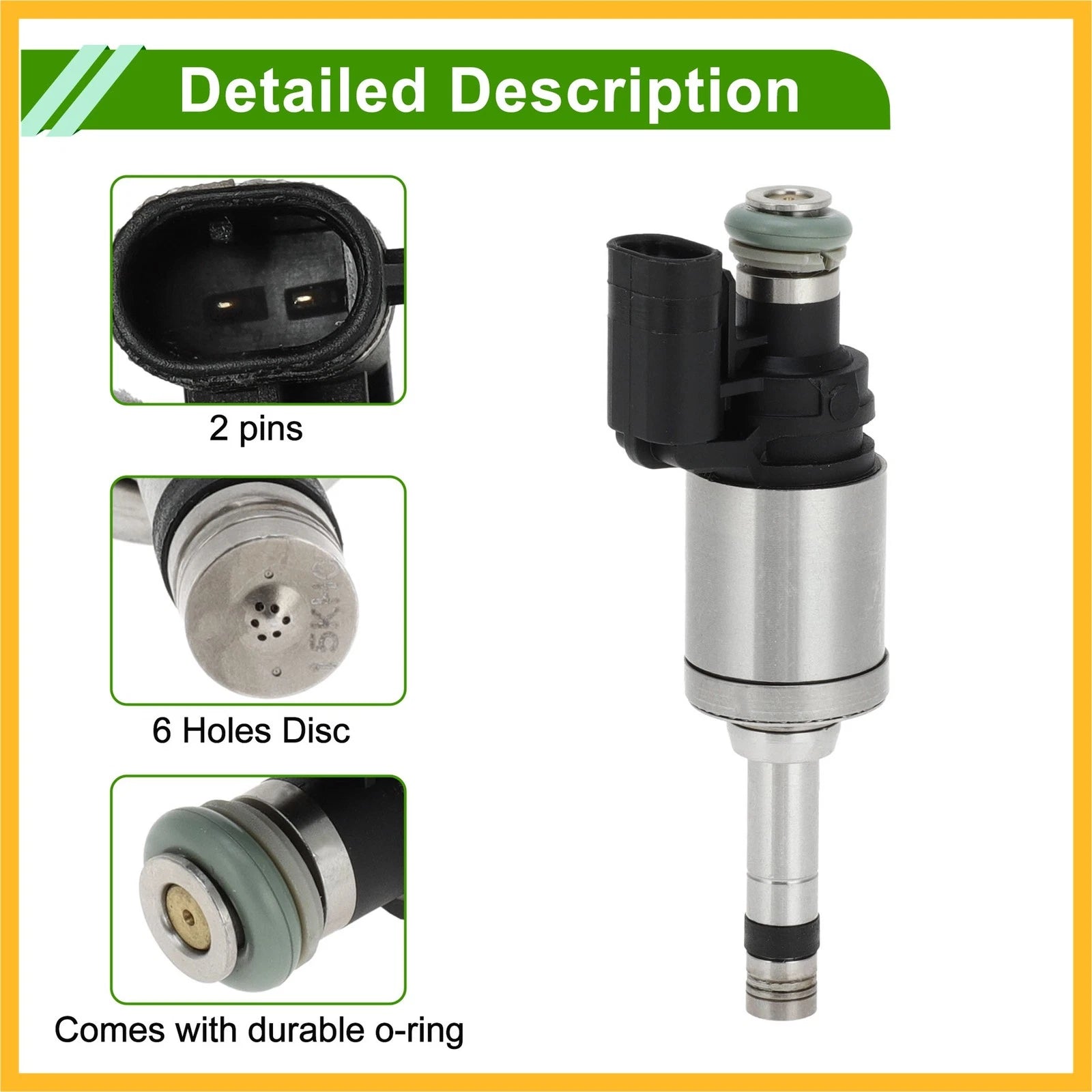 Fuel Injector Replacement for Ford Fiesta 1.0 EcoBoost (2017–2018) Black