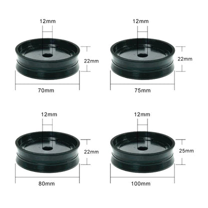 Air Cylinder Piston Fittings for Various Sizes - Black Color