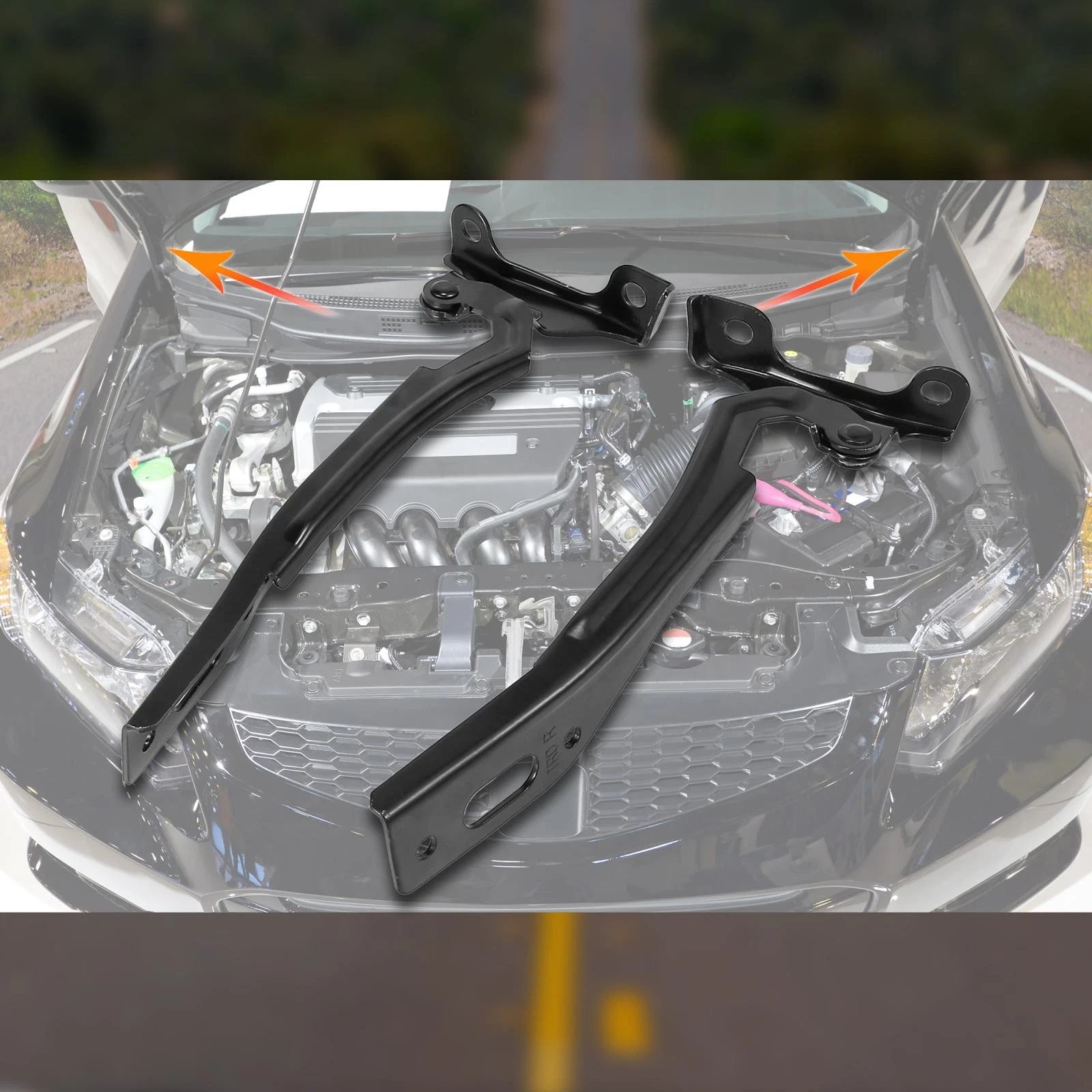 Hood Hinges Left Right Set for Honda Civic (2012–2015)