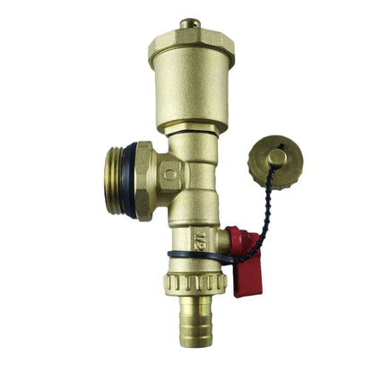 Heating Distributor Valve Brass G1 with Drain & Air Vent for