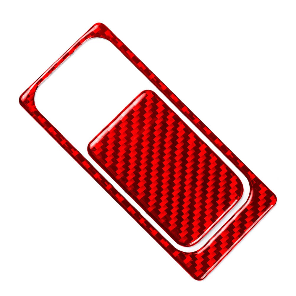 2X Carbon Red Storage Glove Box Handle Panel for Volkswagen Golf 8 (2021–2023)