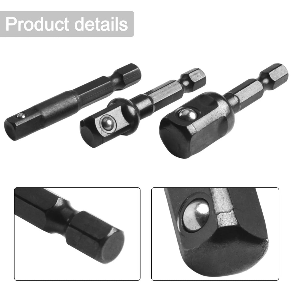 3X Quick Change Chuck Hex Shank Drill Bits Extension Rod for Power Tools