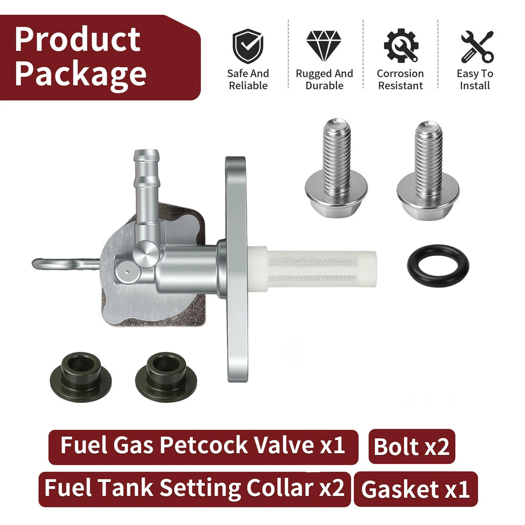 Fuel Petcock Valve Assy for Honda QR50 (1983–1985, 1991, 1994, 1997)