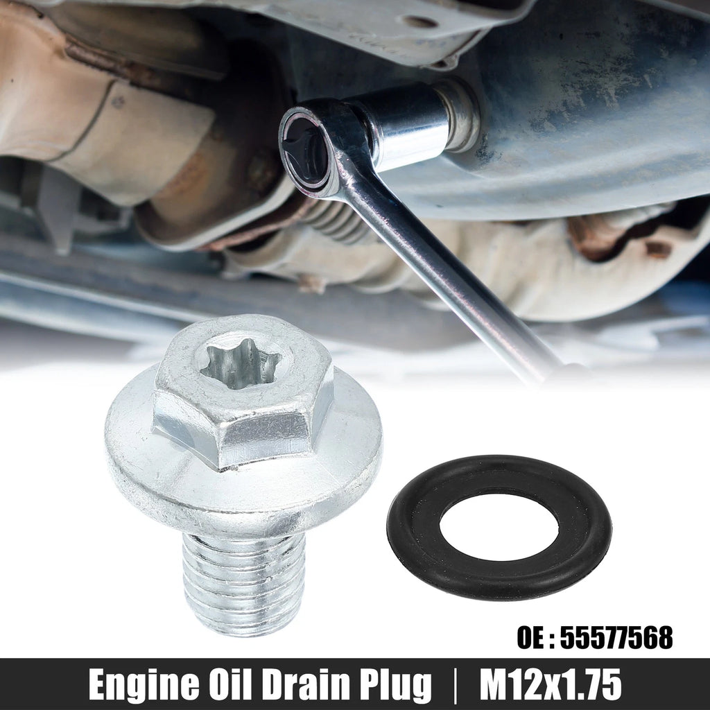 Engine Oil Drain Plug Screw M12x1.75 Replacement for Chevrolet Silverado 1500 (2007–2018)