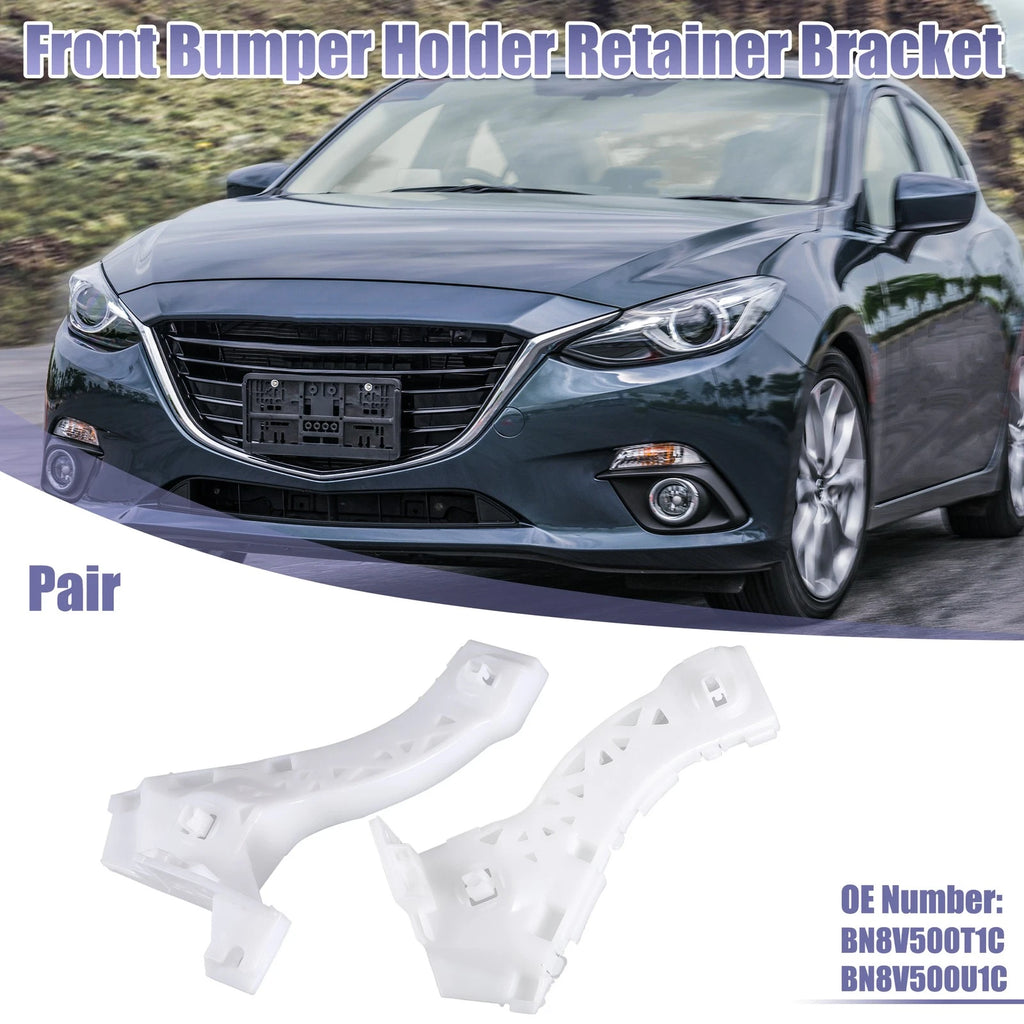 Bumper Bracket Pair Front Left Right Replacement for Mazda 3 (2004–2006)