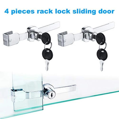 4 Pack Sliding Glass Door Locks for Display Cabinets