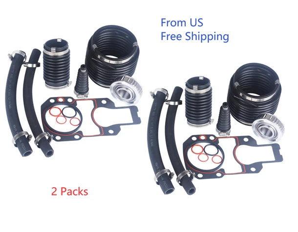 2 Packs Transom Seal Bearing Bellows Kit for MerCruiser Alpha One Gen 1 (30-803097T1)
