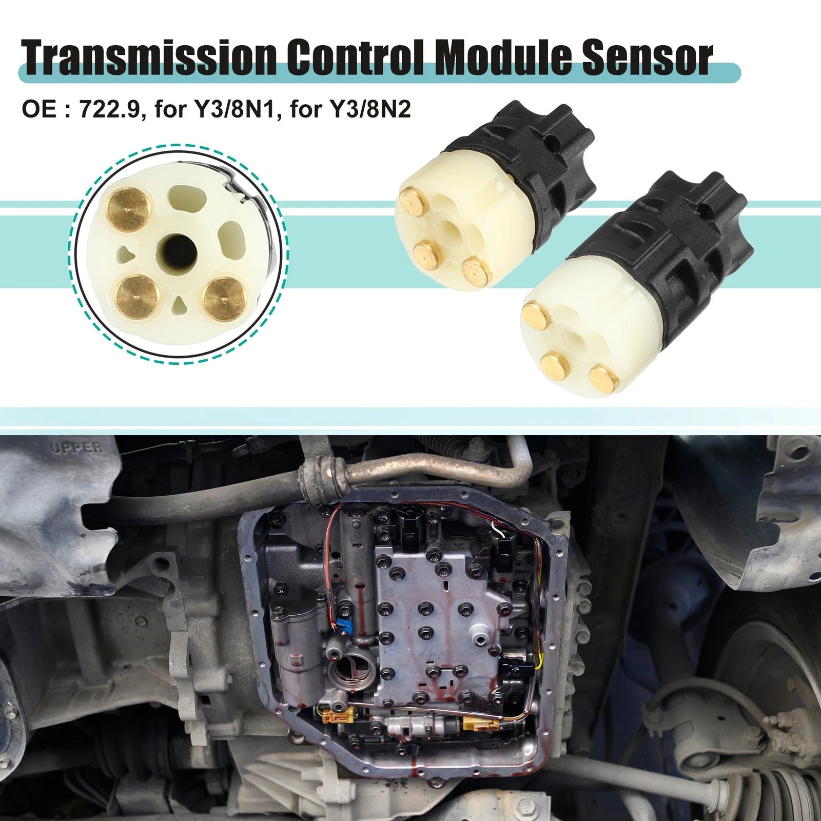 Automatic Transmission Control Module Sensor Set for Mercedes Benz (Black) (2pcs) (2010–2018)
