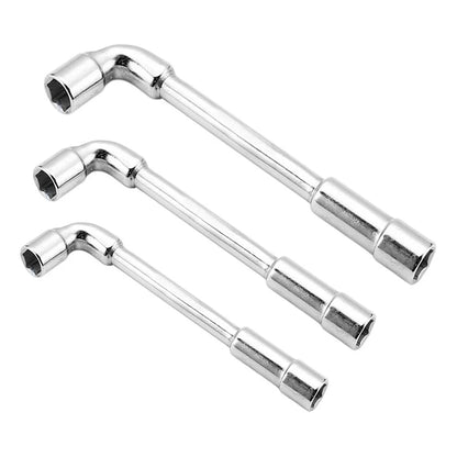 3PCS Doublehead L Shaped Socket Wrench Set Chrome Vanadium Steel