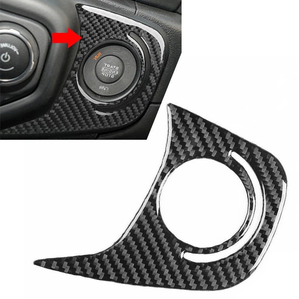 Engine Start Stop Button Panel Cover Trim for Jeep Wrangler JL JLU Gladiator JT (2018–2023)