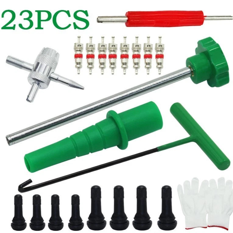 Tire Repair Valve Stem Tool Set with T Hook for Manual Tire Changer