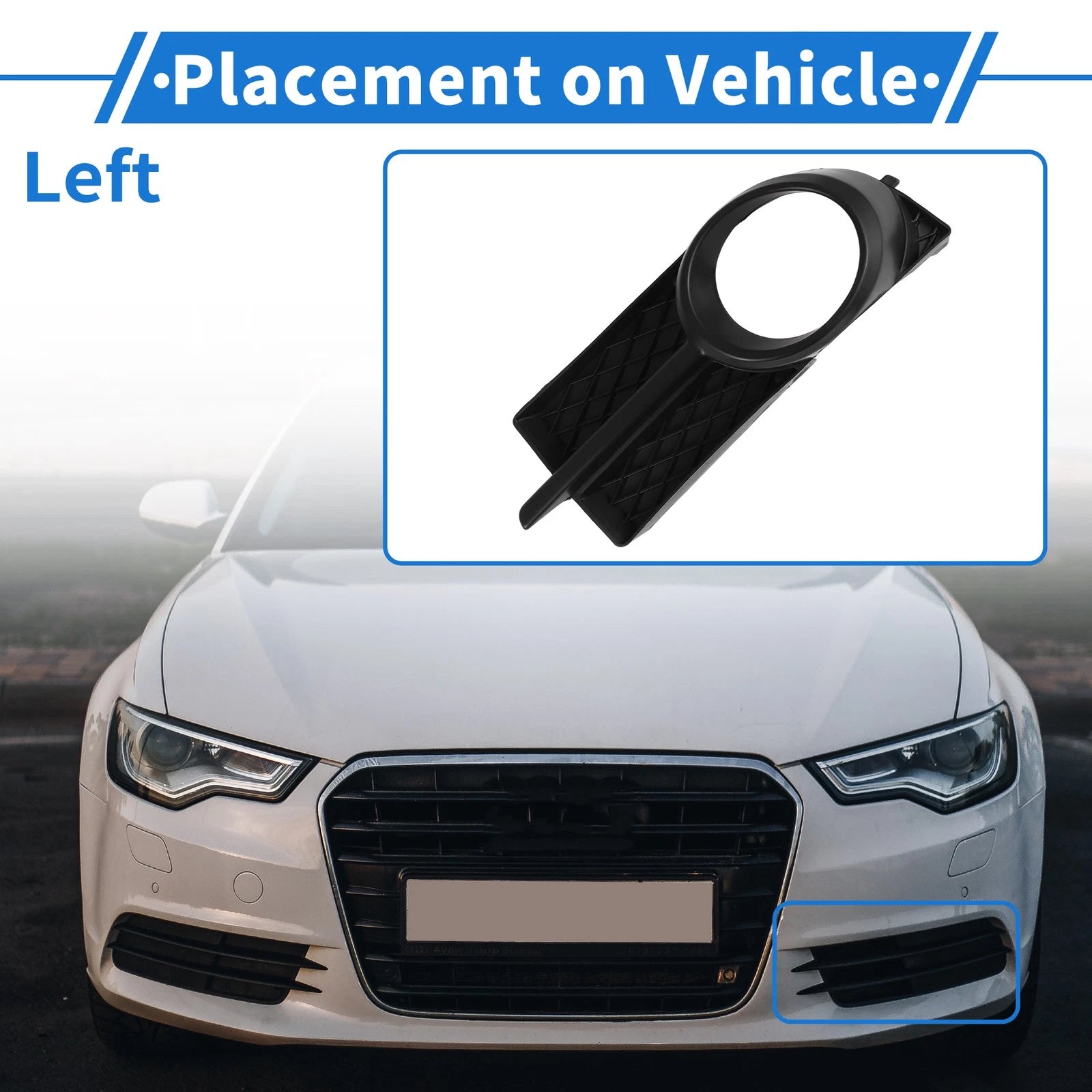 1 Pc Front Left Fog Light Grill Replacement for Chevrolet Aveo (2007–2011)