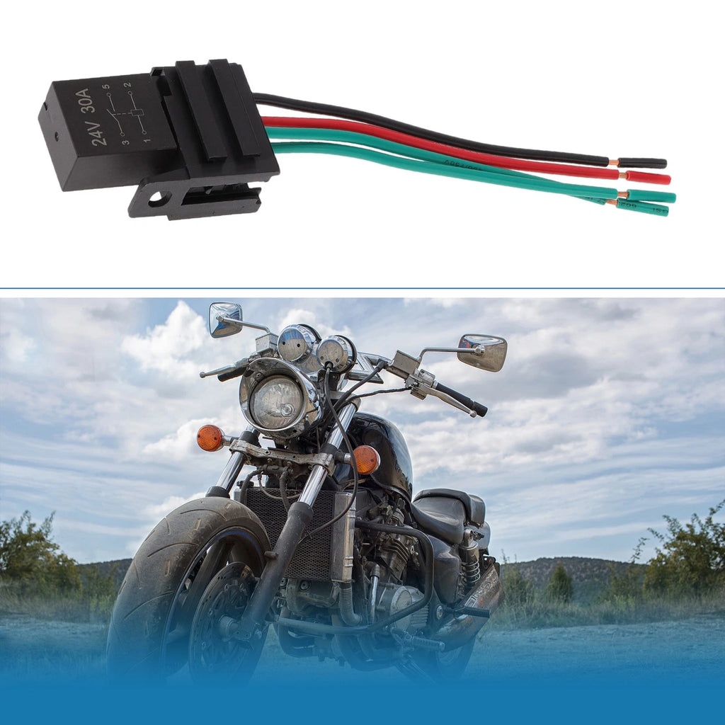 1 Pc 30A 4-Pin Waterproof Auto Relay for Car with Harness Socket