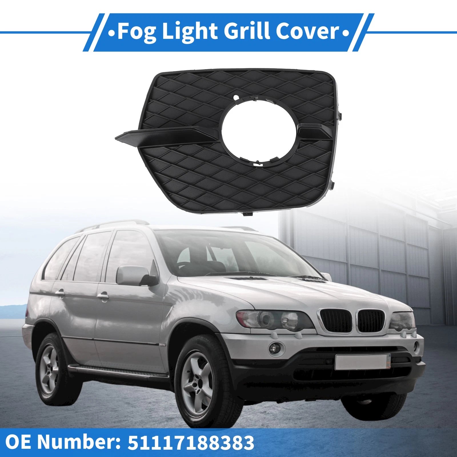 Front Left Fog Light Grill Replacement for BMW X6 (2008–2014)