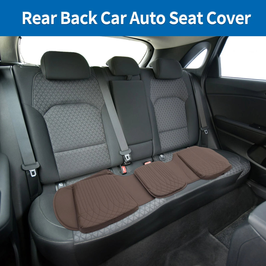 Brown Leather Back Seat Cover for