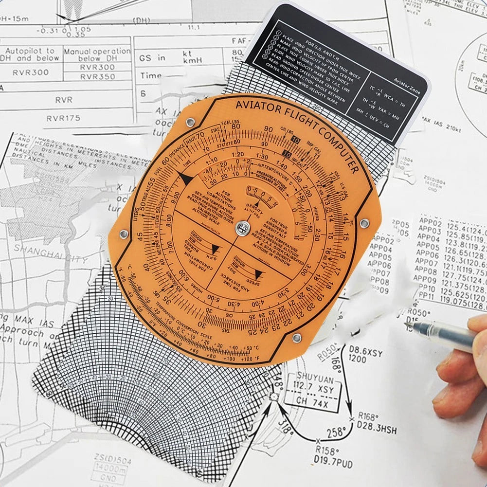 360-Degree Rotation Aviation Plotter for Flight Training