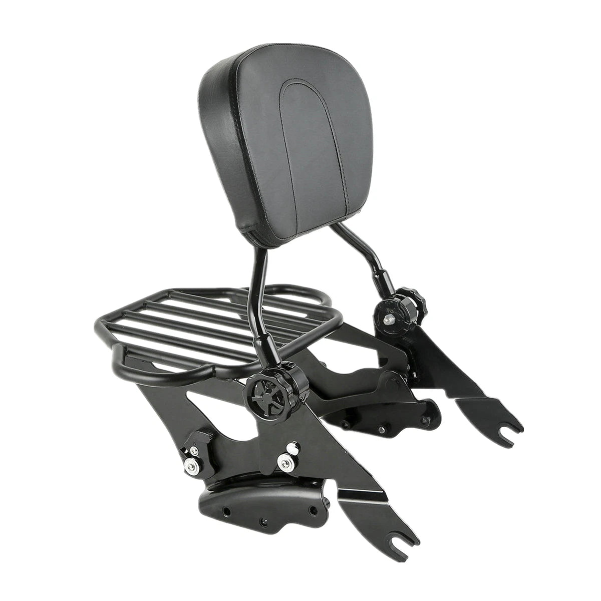 Backrest Sissy Bar Luggage Rack & 4 Point Docking for Harley Touring (2009–2013)