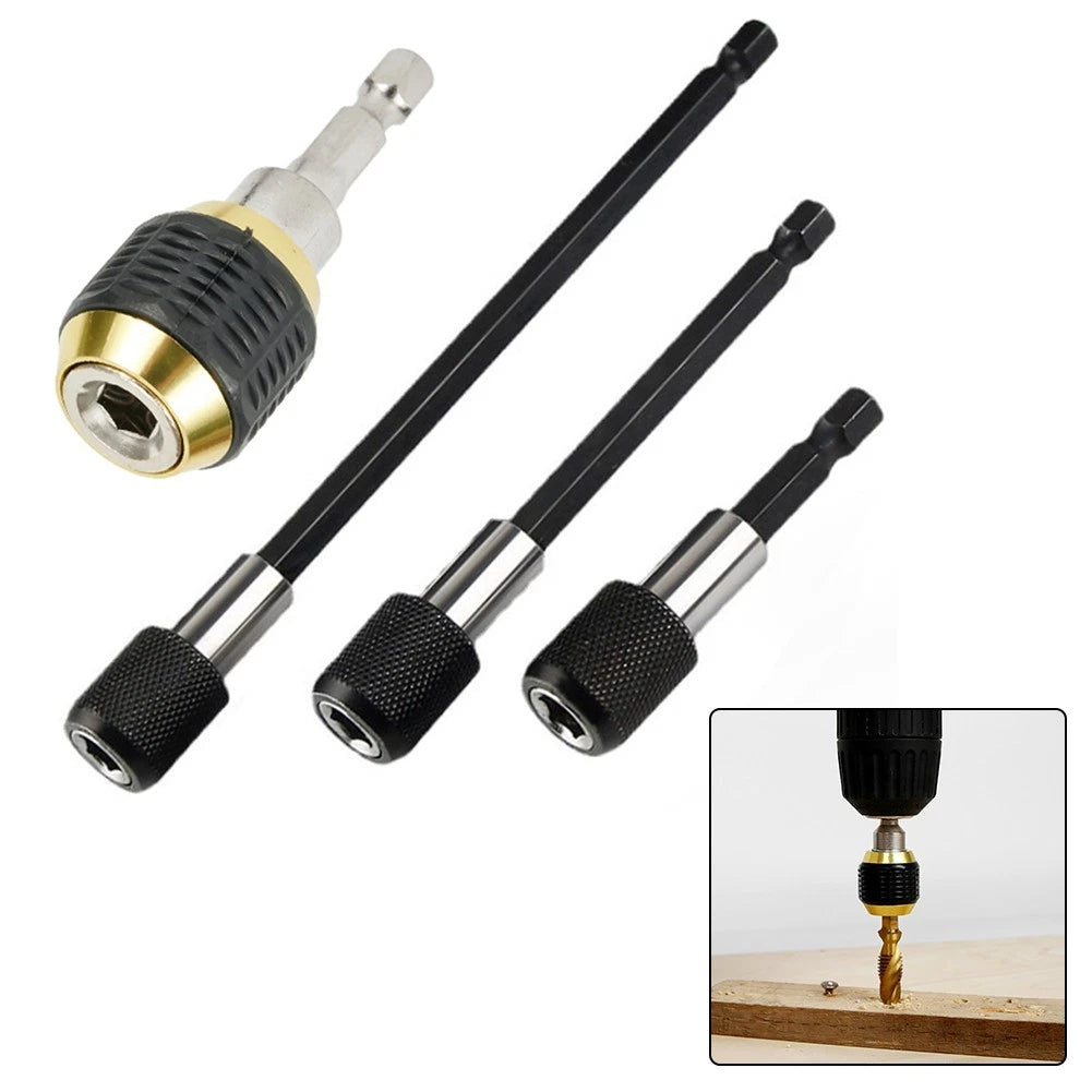 1/4 Inch Hex Shank Screwdriver Bit Extension Rod Quick Release Adapter Tool
