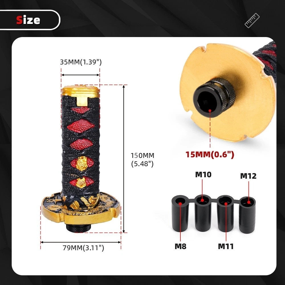 Multi-fit For Automatic Transmission Gear Knob 15cm 20cm Black Red Options