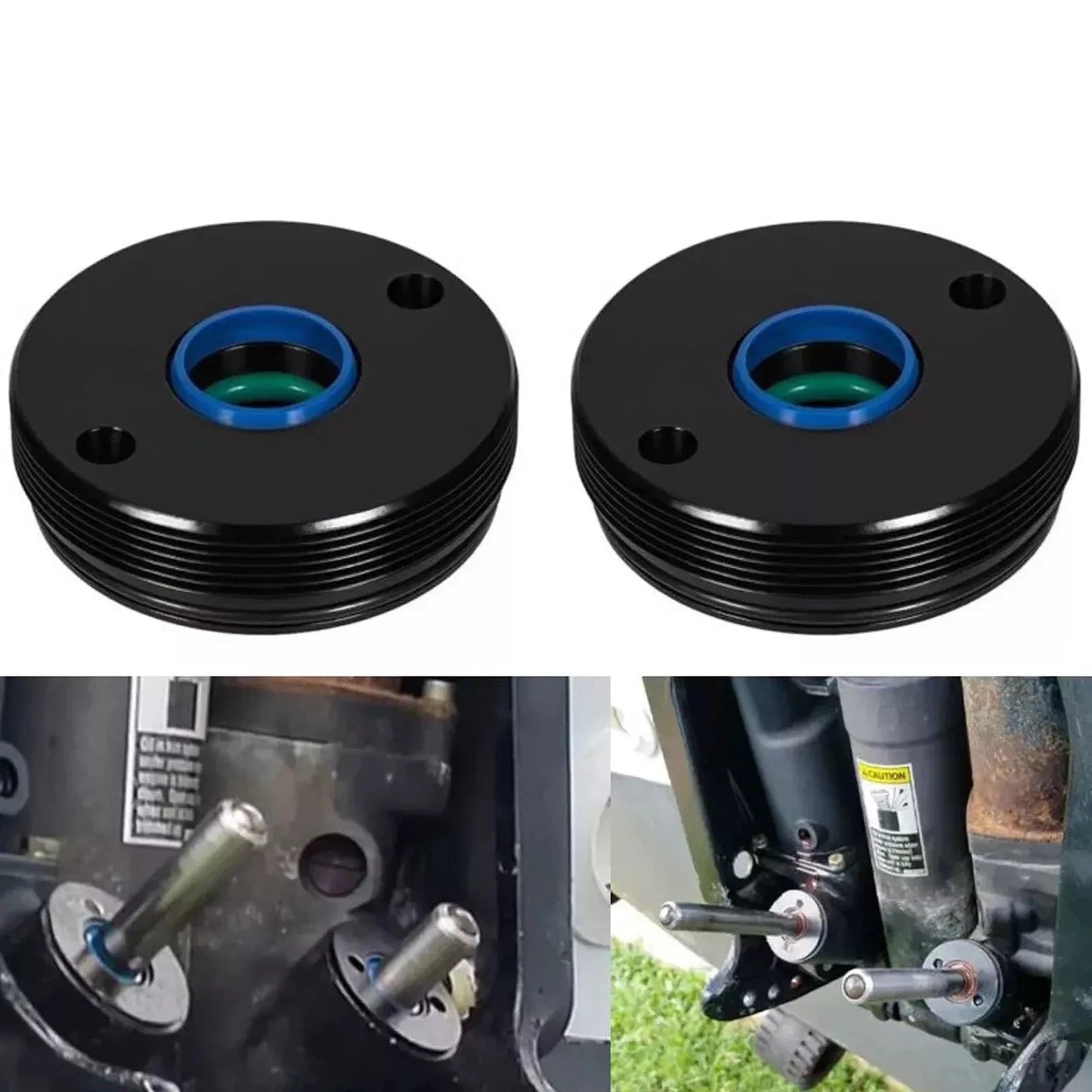 Set of 2 Tilt End Cap & Seals for Mercury 75-250HP Outboard (N/A) 811606 878239A1 878239A02