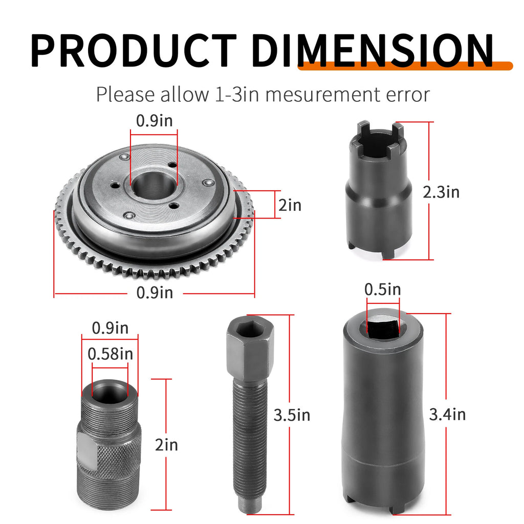 Starter Clutch Tool & Flywheel Puller for GY6 Scooter 125cc 150cc (152QMI 157QMJ)