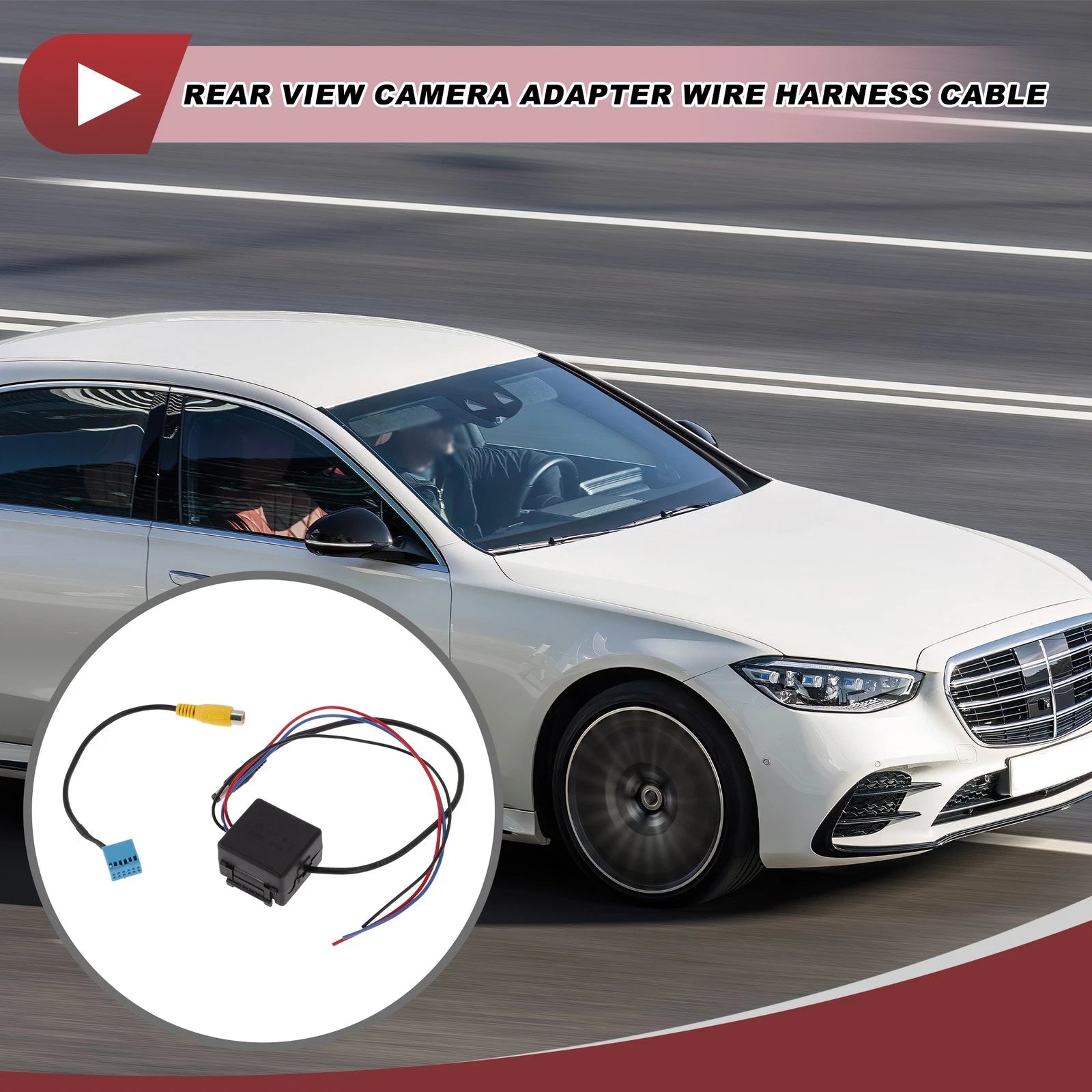 Rear View Camera Adapter Wire Harness Cable RCA for VW for BMW (1–Series) (2008–2013)