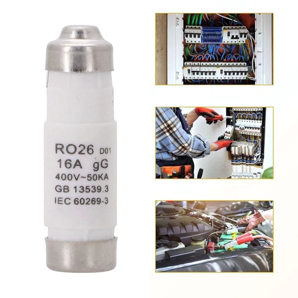 Pack of 5 Spiral Fuses RO26 D01 400V 16A for Circuit Protection