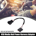USB Media Hub Power Harness Adapter for Ford Plastic (Black) (2011–2018)
