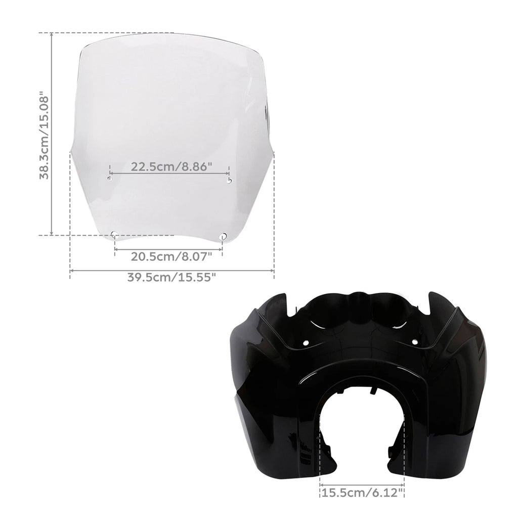 Front Fairing Clear Windshield for Harley Dyna Low Rider (2006–2023)