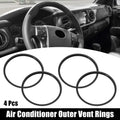 Car AC Outer Vent Rings Trim Covers Set for Toyota Tacoma (2016–2022)