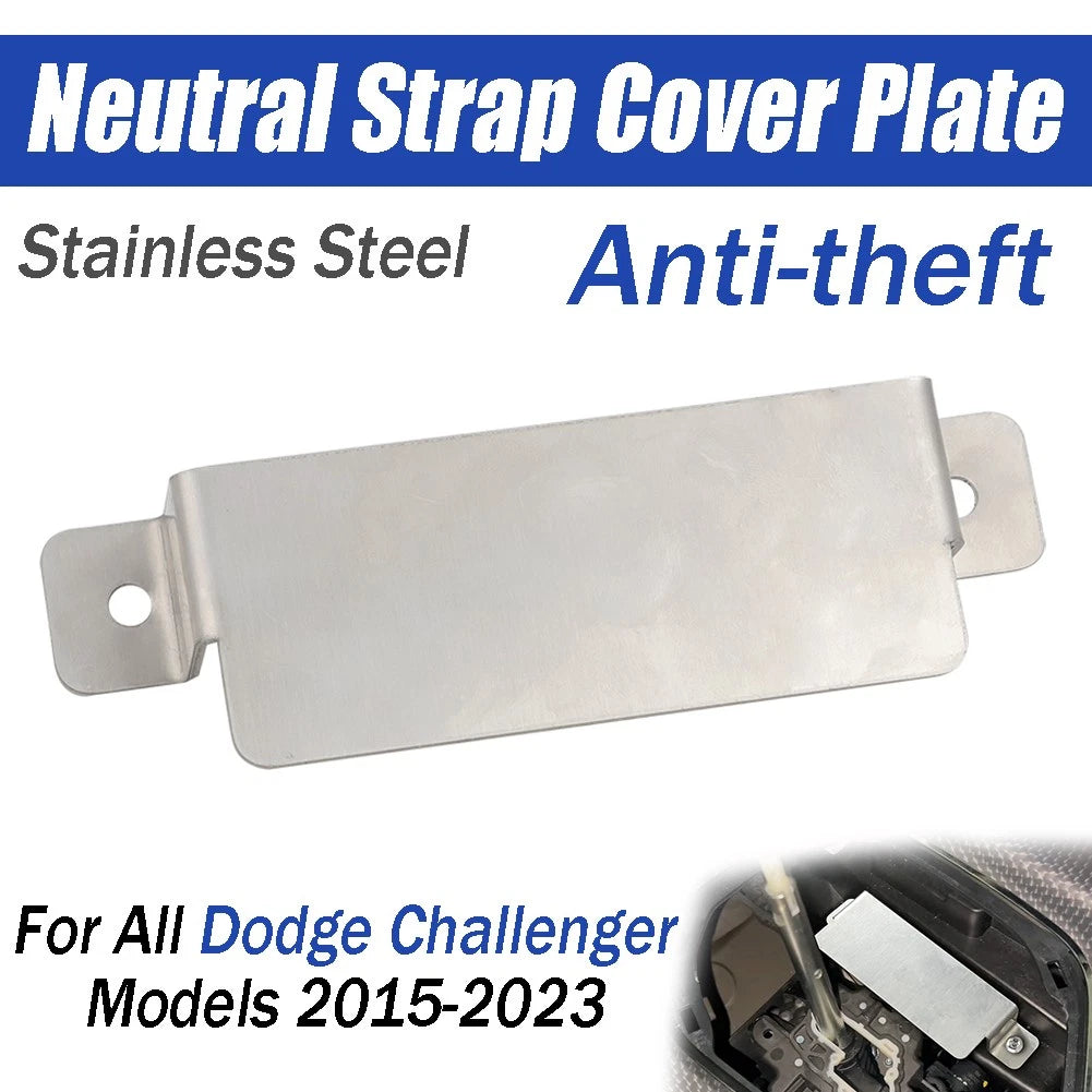 Neutral Release Strap Cover Plate for Dodge Challenger (2015–2023) Stainless Steel