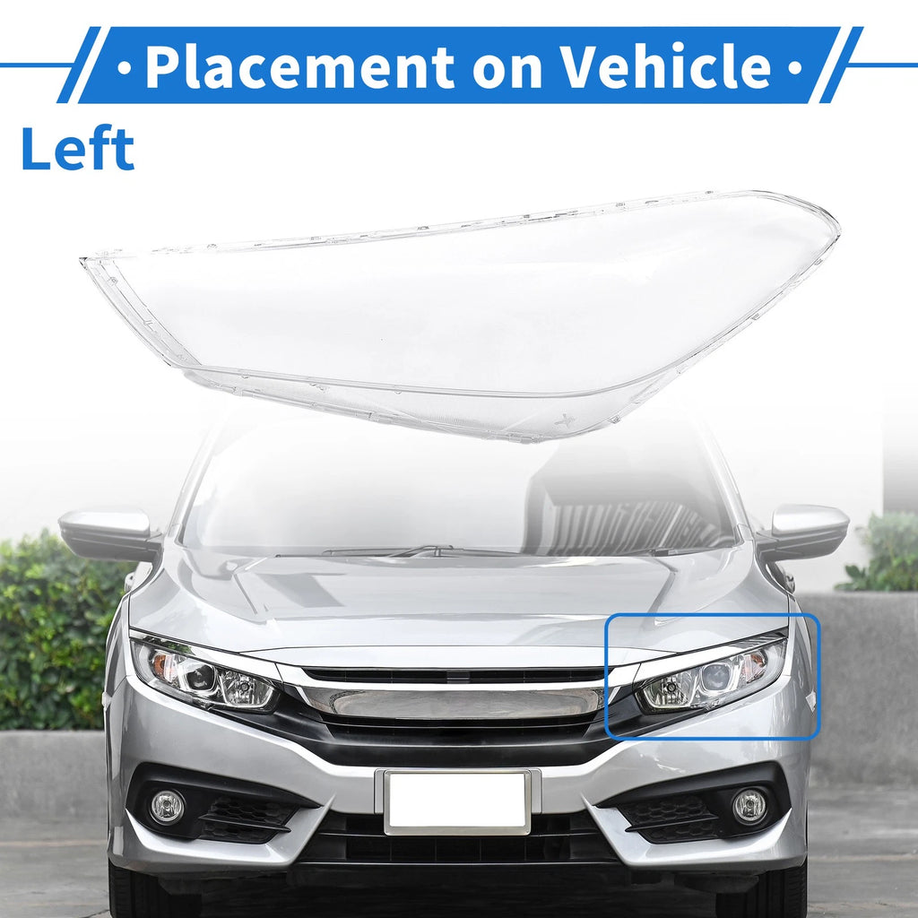Headlight Lens Cover Front Left Replacement for Hyundai Tucson (2015–2018)