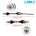 Front LH & RH CV Axle Assembly for Land Rover Range Rover Evoque (2012–2020)
