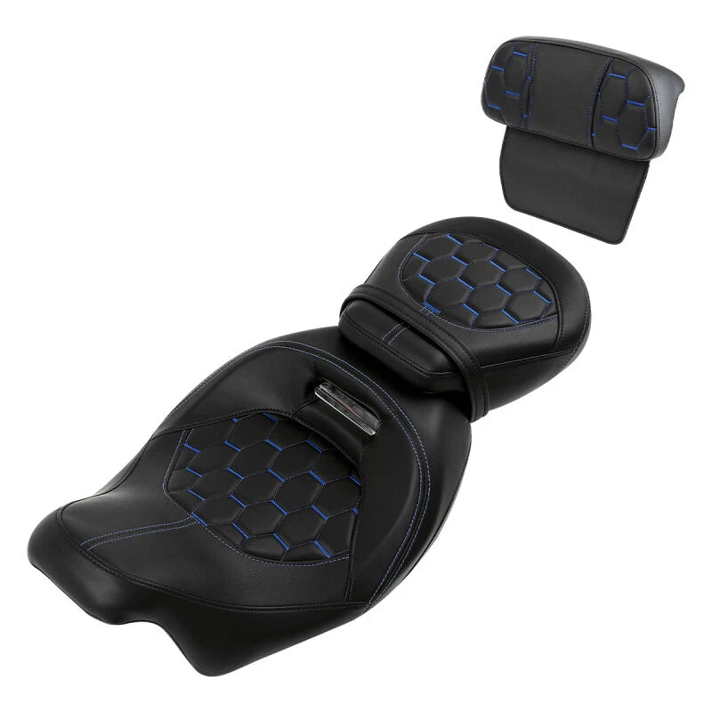 Driver Passenger Seat Backrest for Harley Touring Models (2014–2023) 22 Black