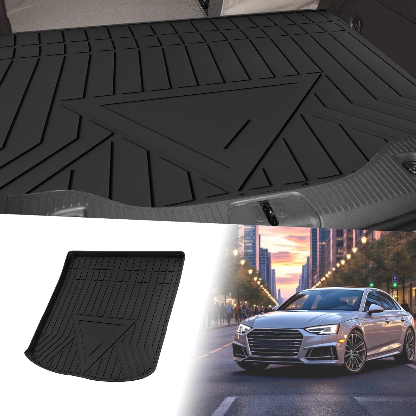 Cargo Liner Rear Trunk Mat TPE Replacement for Audi A4 S4 (2017–2024)