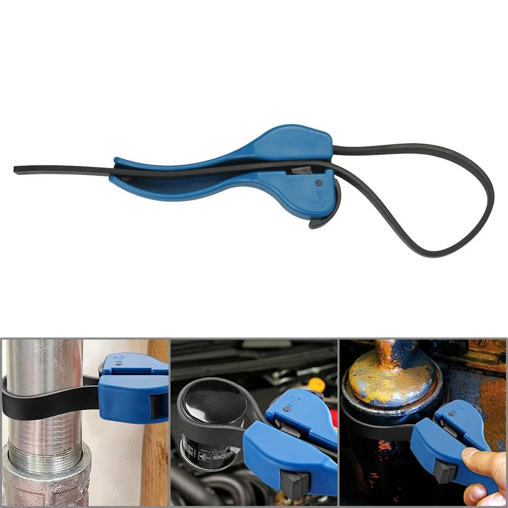 Universal Adjustable Oil Filter Strap Wrench Set Tool for AU (Universal)
