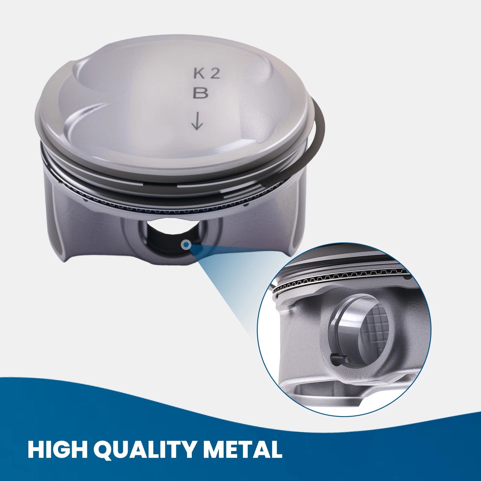 4X Piston & Rings Kit for Hyundai KIA Elantra 2.0L (2017–2018)